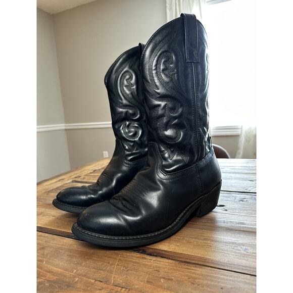 Cody James Men's Cowboy Boots Black Leather Size 9EE CJ4240 R Toe Oil Resistant - Picture 1 of 10